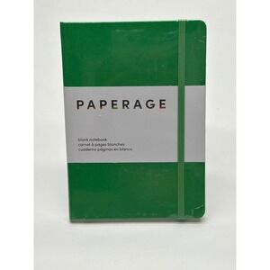Paperage Blank Notebook Green Hardcover 160 Pages 100gsm Acid-Free 5.6x8 NEW
